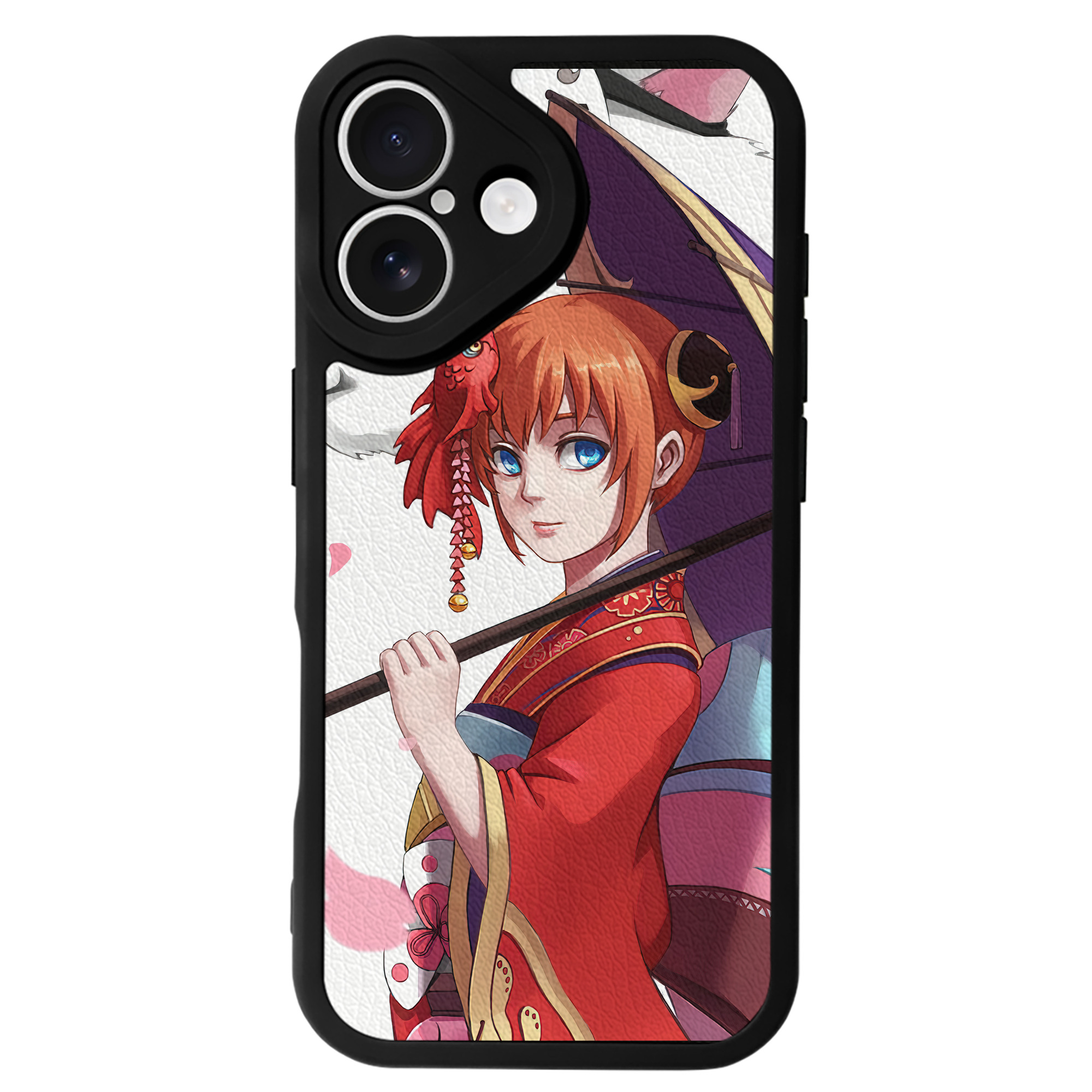 （画像用） ぎんたま 坂田銀時（さかたぎんとき） 神楽 志村新八（しむら しんぱち） GINTAMA Sakata Gintoki Kagura Shimura Shinpachi 【iPhone 16シリーズ対応】シリコンスマホケース（レザー調） 材質：シリコン